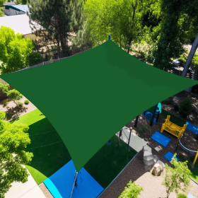 12'X12' Dark Green HDPE sunshade sail
