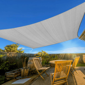 13'X20' Light Grey HDPE sunshade sail